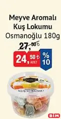 OSMANOĞLU MEYVE AROMALI KUŞ LOKUMU 180 G